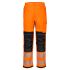 Pantalon de travail Portwest FR414, 71cm Unisexe, Noir, Orange en 1 % fibre de carbone, 60 % modacrylique, Coton,