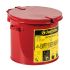 Justrite Safety Cans 8L Red Hinged Steel Oily Waste Can