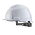 Milwaukee Bolt 100 White Hard Hat with Chin Strap, Adjustable, Ventilated