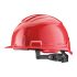 Milwaukee Bolt 100 Red Hard Hat with Chin Strap, Adjustable, Ventilated