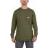 Milwaukee Green 40% Polyester, 60% Cotton Long Sleeve T-Shirt, UK- S, EUR- S, Hi-Vis