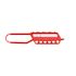 Catu Red 6-Lock Plastic Lockout Hasp, 6mm Shackle, 9mm Attachment