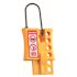 Catu Yellow 4-Lock Plastic Lockout Hasp, 3mm Shackle, 8mm Attachment