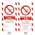 Catu AP-4 Series Red, White Safety Prohibition Tag, French Language