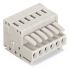 WAGO 734 Series Female Lighting Connector, 6-Pole, Female, 6-Way, Plug-In Mount, 10A