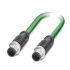 Phoenix ContactNBC, 2m Cat5, Green M12 to Male M12 Male, ShieldedShielded, Terminated Polyurethane Sheath