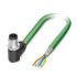 Phoenix ContactNBC, 2m Cat5, Green M12 to Male M12, ShieldedShielded, Terminated Polyurethane Sheath