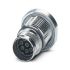 16135 IP67 Metal Rear Mount 5+PE Power Connector Socket, Rated At 14A, 630 V