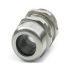 Phoenix Contact G-INS Series Silver PA 6 Cable Gland, M40 x 1.5mm Thread, 19mm min., 28mm max., IP66, IP68, IP69