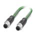 Phoenix ContactNBC, 1m Cat5, Green M12 to Male M12 MaleShielded, Terminated PVC Sheath