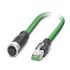 Phoenix ContactNBC, 10m Cat5, Green M12 to Female RJ45, ShieldedShielded, Terminated Polyurethane Sheath