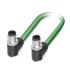 Phoenix ContactNBC, 2m Cat5, Green M12 to Male M12 MaleShielded, Terminated Polyurethane Sheath