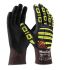 ATG MaxiCut Ultra Black Nylon, Polyester, Spandex, Tungsten, UHMWPE Cut Resistant Work Gloves, Size 8, NBR Coating