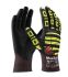 ATG MaxiCut Ultra Black Nylon, Polyester, Spandex, Tungsten, UHMWPE Cut Resistant Work Gloves, Size 9, NBR Coating