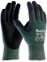 Guantes de trabajo de Fibra de vidrio, Nyon, Poliéster, Licra, UHMWPE Negro, verde ATG serie MaxiFlex Cut, talla 6, con