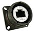 Amphenol Socapex RJF 6A Series Receptacle Ethernet Connector, Flange Mount, Cat6a Straight 1 Port 8 -Way