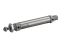 EMERSON ? AVENTICS Roundline Cylinder - 0822334210, 25mm Bore, 320mm Stroke, MNI Series, Double Acting