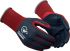 GUIDE GLOVES GUIDE 9502 Black, Dark Grey, Red Elastane, Nitrile, Nylon Mechanical Protection Work Gloves, Size 6,