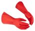 GUIDE GLOVES GUIDE 4042 Red Nitrile Chemical Resistant Work Gloves, Size 8