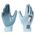 Unigloves Nitrex 250BU Blue Polyester Food Industry Work Gloves, Size 7, Nitrile Coating