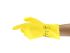 Ansell Alpha Tec Yellow Natural Rubber Latex Good Dexterity Work Gloves, Size 10, Latex, Natural Rubber Coating