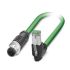 Phoenix ContactNBC, 10m Cat5, Green M12 to Male RJ45 MaleShielded, Terminated PVC Sheath