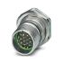 Phoenix Contact, 16240 IP67 Metal Rear Mount 19 Position Power Connector Plug, Rated At 10A, 48 V