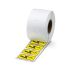 Phoenix Contact 08013 Black Yellow Print Label Roll, 51mm Width, 25mm Height