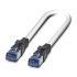 Phoenix ContactFL, 300mm Cat6, White RJ45 to RJ45, SF/UTPShielded, Terminated Polyurethane Sheath