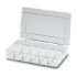 Phoenix Contact 12 Cell Transparent Polystyrene Compartment Box, 36mm x 210mm x 105mm
