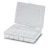 Phoenix Contact 18 Cell Transparent Polystyrene Compartment Box, 46mm x 250mm x 170mm