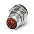 Phoenix Contact, 16243 IP67 Metal Rear Mount 4+4+4+PE / 3+N+PE Power Connector Socket, Rated At 30A, 630 V