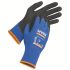 uvex athletic lite Black, Blue Elastane, Polyamide Abrasion Resistant Work Gloves, Size 8, Micro-NBR Foam Coating