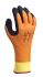 Gants de manutention Showa SHOWA 406 taille XL, Résistant au froid, imperméable, 5Paire, Noir, Orange