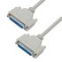 L-Com Male 25 Pin D-sub to Female 25 Pin D-sub Cable assembly, 25ft PVC