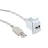 Cable USB L-Com, con A. USB A Macho, con B. USB A Macho, long. 24plg