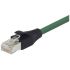 L-ComTRD, 25ft Cat5e, Green RJ45 to Male RJ45 Male, Aluminium/Polyester FoilShielded, Terminated PVC Sheath