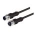 L-Com Straight Male 5 way M12 to Straight Female 5 way M12 Cable, 5m