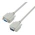 L-Com Male D-Sub to Female D-Sub Cable assembly, 1ft PVC