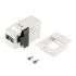 L-Com Straight, Panel Mount, Socket- Single Port Type Type A, Type B 3 USB Connector