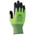 Uvex 60494 Black, Green Bamboo, Fibreglass, HPPE, Polyamide Damp Environment Work Gloves, Size 10, Foam, HPE Coating