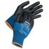 Uvex Phynomic Wet Plus Blue Elastane, Polyamide Oil Grip, Oil Repellent Work Gloves, Size 8, Aqua-Polymer Foam Coating