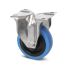 Roulette inox fixe - roue caoutchouc ble