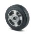 Tente Black, Silver Aluminium Heavy Duty, Precision Ball Bearing Trolley Wheel, 350kg