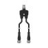 Splitter Cable, M12 Male Trunk, Two M12