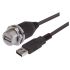 L-Com USB 2.0 Cable, Female USB to Male USB  Cable, 1m