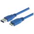 L-Com USB 3.0, Male USB to Male USB B, 1m