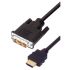 L-ComHD-DVI series, 3m Male HDMI to Male DVI