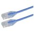 L-ComTRD, 1ft Cat6, Blue RJ45 to Male RJ45 MaleUnshielded, Terminated PVC Sheath