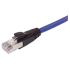 L-ComTRD, 7ft Cat6a, Blue RJ45 to Male RJ45 Male, Aluminium/Polyester FoilShielded, Terminated PVC Sheath